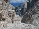 Ronald und Aaron am Weg 101 zwischen Via Ferrata Zandonella Sud und Sentinellascharte (15. Juli)