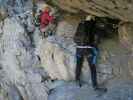 Via Ferrata Severino Casara: Aaron und Armin am Kriechband (16. Juli)