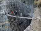 Via Ferrata Severino Casara: Aaron und Armin auf der Hängebrücke (16. Juli)