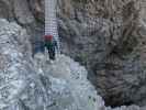 Via Ferrata Severino Casara: Ronald auf der Hängebrücke (16. Juli)