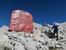 Aaron und Armin beim Bivacco Antonio e Tonino De Toni, 2.567 m (16. Juli)