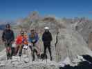 Ronald, ich, Aaron und Armin in der Forcella de l'Agnel, 2.567 m (16. Juli)