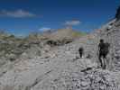 Armin, Aaron und Ronald am Weg 107 zwischen Forcella de l'Agnel und Zwölferscharte (16. Juli)