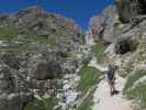 Ronald am Weg 101 zwischen Oberbachernjoch und Zsigmondy-Hütte (16. Juli)