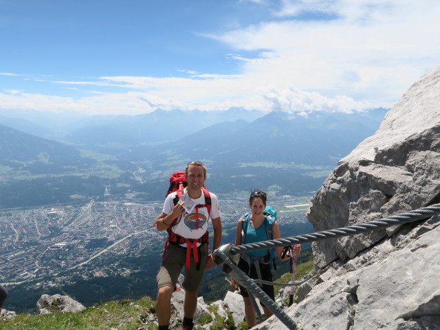 Ich und Larissa am Goetheweg zwischen Hafelekarspitze und Gleirschj&ouml;chl (29. Juli)