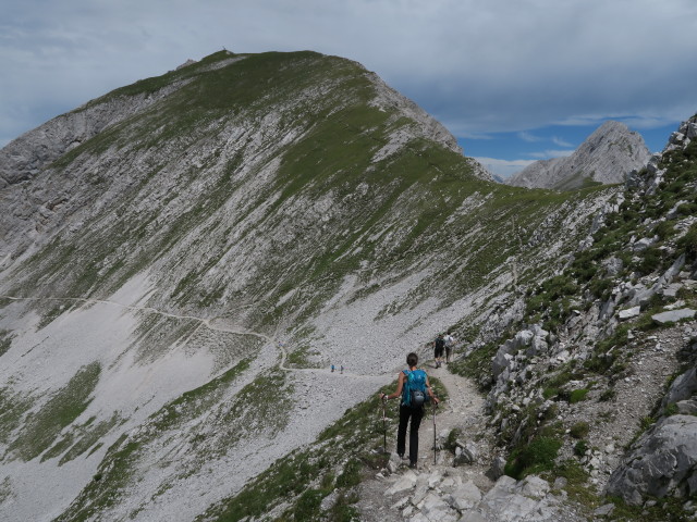 Larissa am Goetheweg in der M&uuml;hlkarscharte (29. Juli)