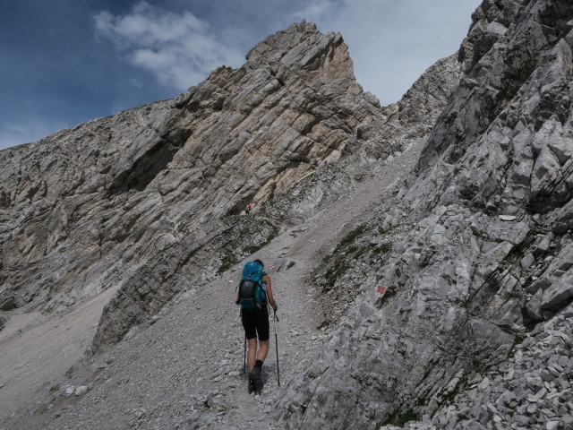 Larissa am Goetheweg zwischen M&uuml;hlkarscharte und Mandlscharte (29. Juli)