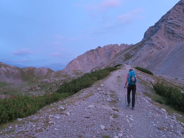 Larissa am Goetheweg zwischen Pfeishütte und Mandlscharte (30. Juli)