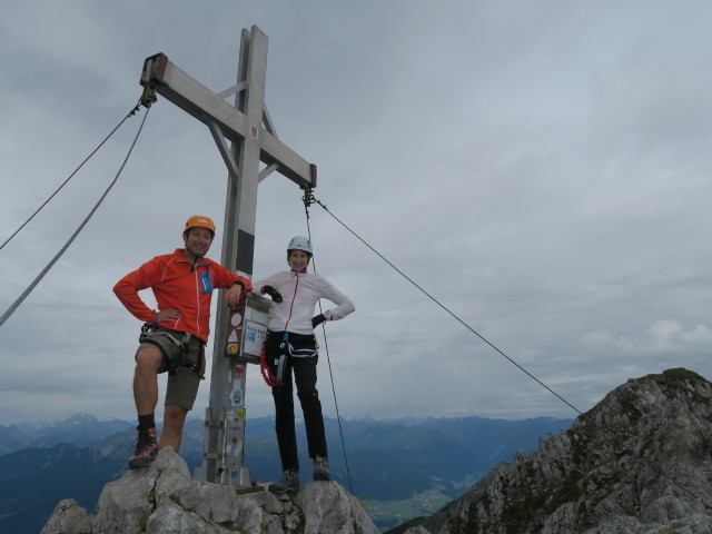 Ich und Larissa auf der Östlichen Kaminspitze, 2.435 m (30. Juli)