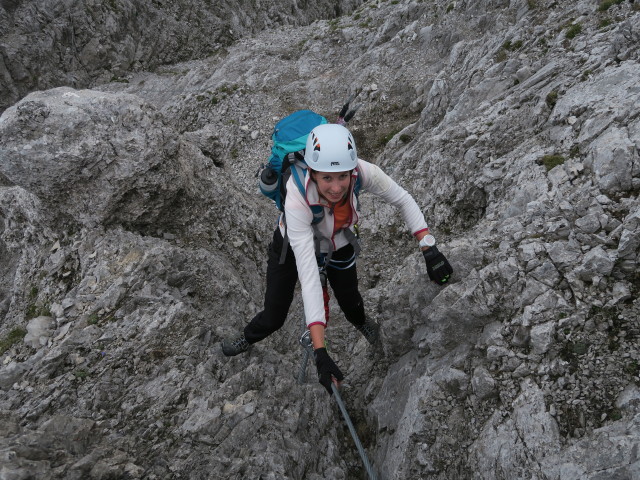 Innsbrucker Klettersteig: Larissa zwischen Westlicher Kaminspitze und Kemacher (30. Juli)