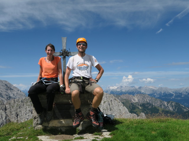 Larissa und ich auf der &Ouml;stlichen Sattelspitze, 2.369 m (30. Juli)