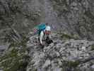 Innsbrucker Klettersteig: Larissa zwischen Einstieg und Seegrubenspitze (30. Juli)