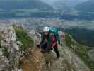 Innsbrucker Klettersteig: Larissa zwischen Seegrubenscharte und Östlicher Kaminspitze (30. Juli)