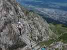 Innsbrucker Klettersteig: Larissa auf der Seufzerbrücke (30. Juli)