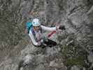 Innsbrucker Klettersteig: Larissa zwischen Seufzerbrücke und Westlicher Kaminspitze (30. Juli)