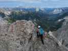 Innsbrucker Klettersteig: Larissa zwischen Kemacher und Langem Sattel (30. Juli)