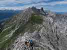 Innsbrucker Klettersteig: Larissa zwischen Kemacher und Langem Sattel (30. Juli)