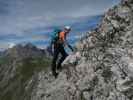 Innsbrucker Klettersteig: Larissa zwischen Kemacher und Langem Sattel (30. Juli)