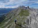 Innsbrucker Klettersteig: Larissa zwischen Kemacher und Langem Sattel (30. Juli)