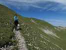 Innsbrucker Klettersteig: Larissa zwischen Langem Sattel und Östlicher Sattelspitze (30. Juli)