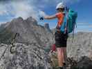 Innsbrucker Klettersteig: Larissa zwischen Östlicher Sattelspitze und Westlicher Sattelspitze (30. Juli)