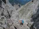 Innsbrucker Klettersteig: Larissa zwischen Östlicher Sattelspitze und Westlicher Sattelspitze (30. Juli)