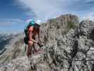 Innsbrucker Klettersteig: Larissa zwischen Östlicher Sattelspitze und Westlicher Sattelspitze (30. Juli)