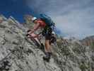 Innsbrucker Klettersteig: Larissa zwischen Östlicher Sattelspitze und Westlicher Sattelspitze (30. Juli)