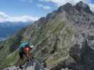 Innsbrucker Klettersteig: Larissa zwischen Westlicher Sattelspitze und Ausstieg (30. Juli)