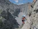 Innsbrucker Klettersteig: Larissa zwischen Westlicher Sattelspitze und Ausstieg (30. Juli)