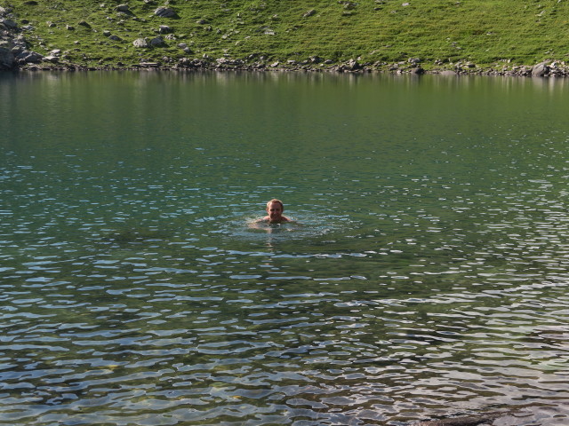 Ich im Tristensee, 2.344 m (4. Aug.)