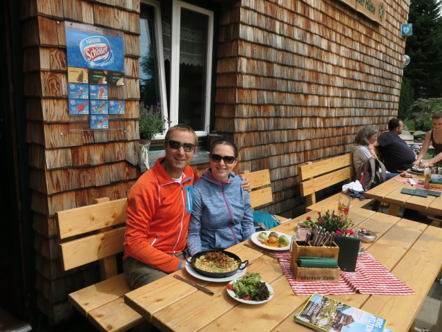 Ich und Sabine bei der Murauer H&uuml;tte, 1.583 m (12. Aug.)