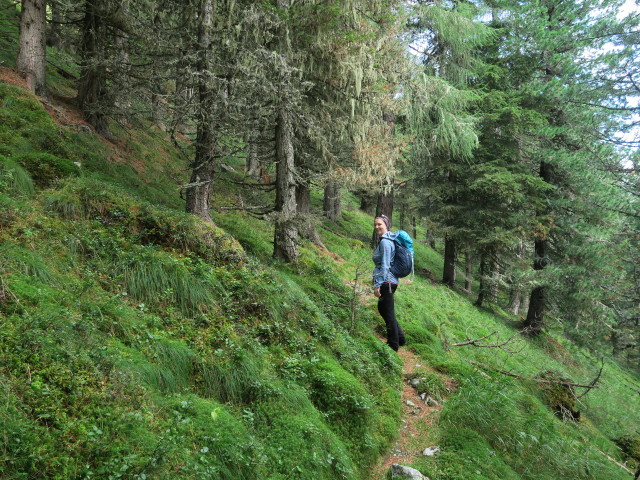 Sabine am Weg 132 zwischen Trogh&uuml;tte und Turnhoferh&uuml;tte (13. Aug.)