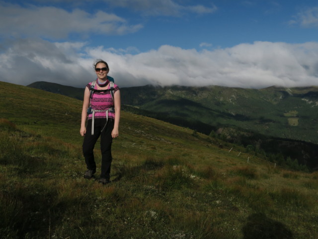 Sabine am Weg 132 zwischen Turnhoferh&uuml;tte und Ackerlh&ouml;he (13. Aug.)