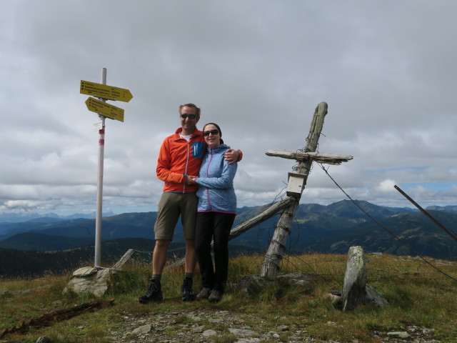 Ich und Sabine auf der Schwarmbrunnhöhe, 2.120 m (13. Aug.)