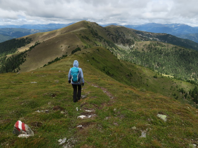 Sabine am Weg 131 zwischen Prankerh&ouml;he und Schattloch (13. Aug.)