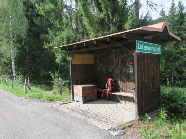 Bahnhof Lutzmannsdorf, 853 m (13. Aug.)