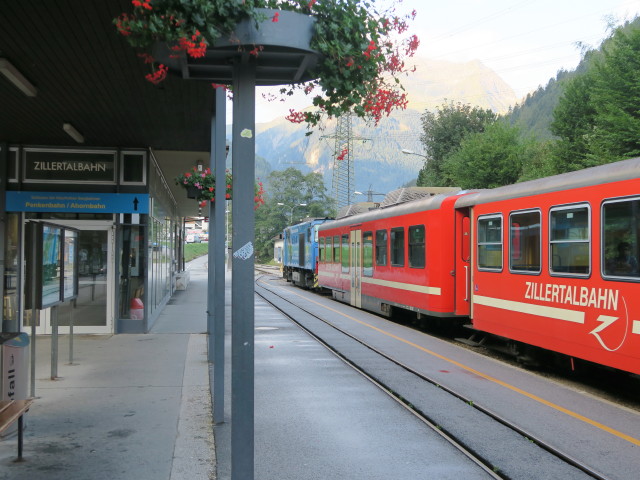 Bahnhof Mayrhofen, 627 m (25. Aug.)