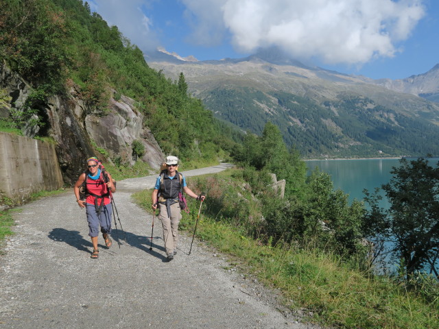 Gudrun und Christoph am Berliner H&ouml;henweg zwischen Zamsgatterl und Nassbach (25. Aug.)