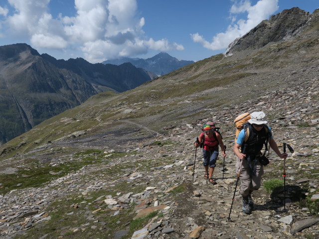 Gudrun und Christoph am Berliner H&ouml;henweg im Furtschaglkar (25. Aug.)