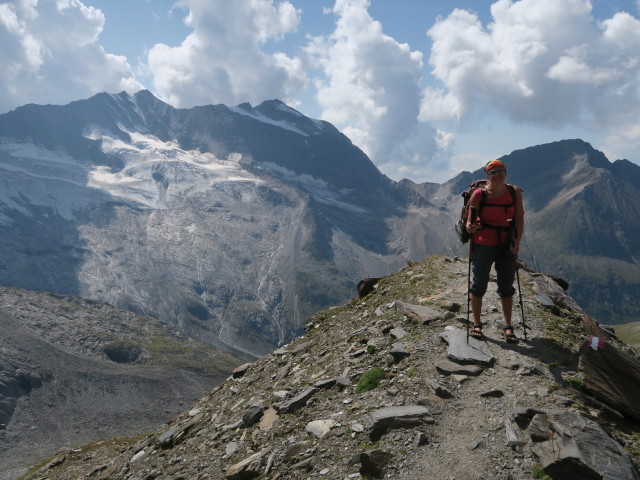 Gudrun am Berliner Höhenweg im Furtschaglkar (25. Aug.)