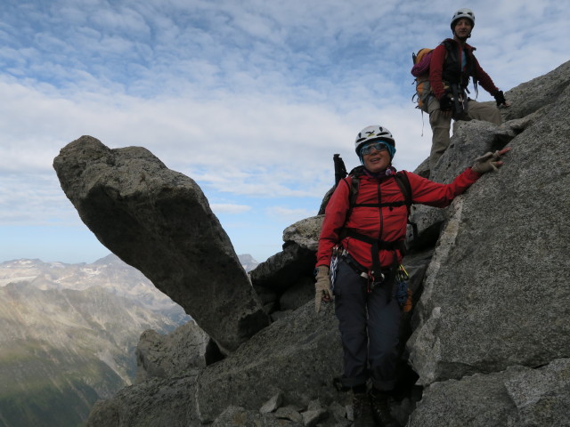 Gudrun und Christoph zwischen Schlegeiskees und Furtschaglkees (26. Aug.)