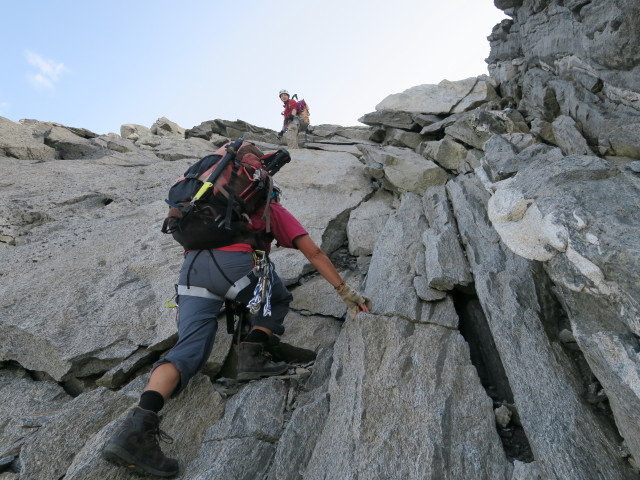 Gudrun und Christoph zwischen Schlegeiskees und Furtschaglkees (26. Aug.)