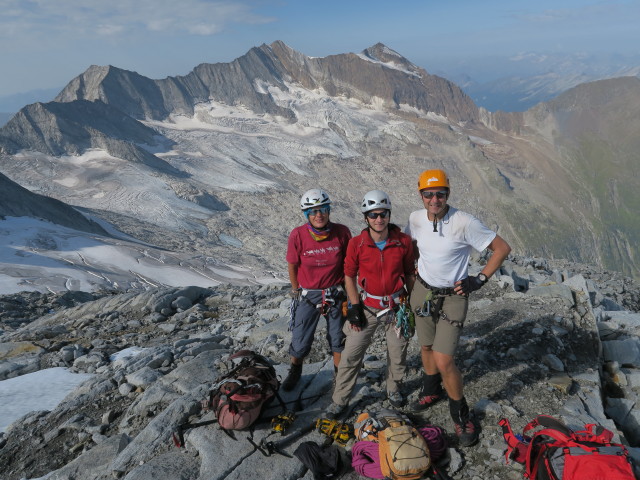 Gudrun, Christoph und ich zwischen Schlegeiskees und Furtschaglkees (26. Aug.)