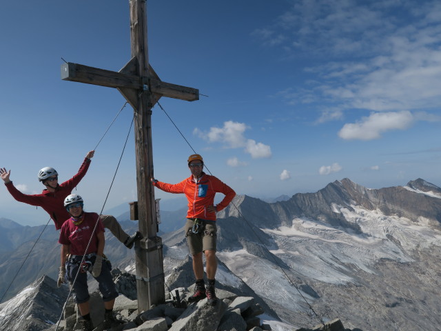 Christoph, Gudrun und ich am Großen Möseler, 3.480 m (26. Aug.)