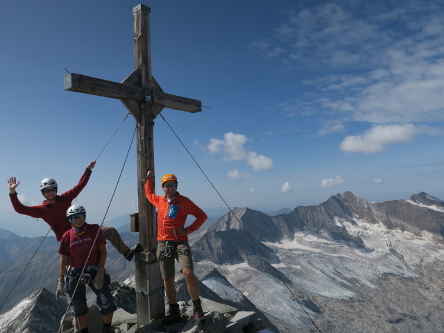 Christoph, Gudrun und ich am Gro&szlig;en M&ouml;seler, 3.480 m (26. Aug.)