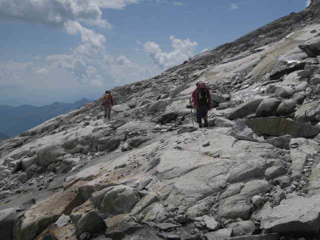 Christoph und Gudrun zwischen &Ouml;stlichem Neveser Ferner und Am M&ouml;sele (26. Aug.)