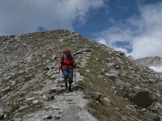 Gudrun zwischen &Ouml;stlichem Neveser Ferner und Am M&ouml;sele (26. Aug.)