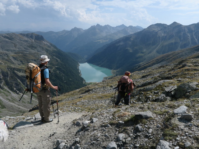 Christoph und Gudrun am Neveser H&ouml;henweg zwischen Am M&ouml;sele und Muttelahner (26. Aug.)