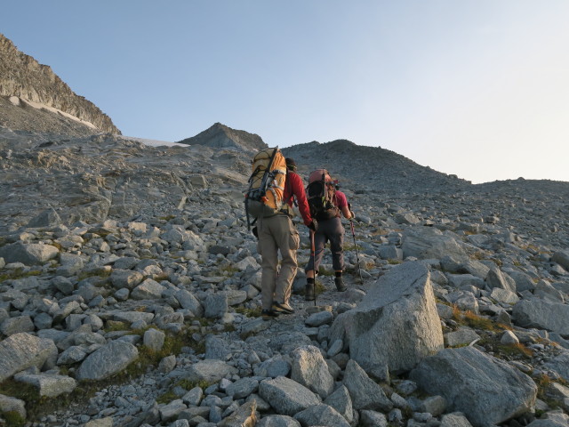 Christoph und Gudrun zwischen Eisbruggjoch und Wei&szlig;zintferner (27. Aug.)